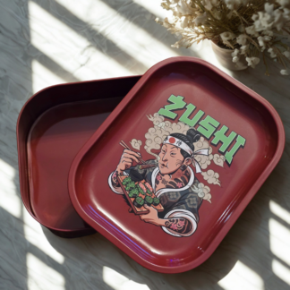 Best Buds rolovacia podložka (vrchnák) s boxom – Zushi, 18 × 14 cm