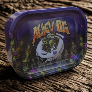 Best Buds rolovacia podložka (vrchnák) s boxom – Alien OG 18 × 14 cm